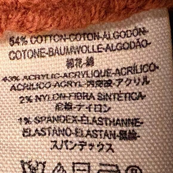 FREE PEOPLE Women's Turtleneck Oversized‎ Cable Knit Sweater Orange XS Eleven - Picture 7 of 13